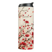 Bouteilles Isothermes Peinture orientale de style, fleur de prune au (Tourné sur la gauche)