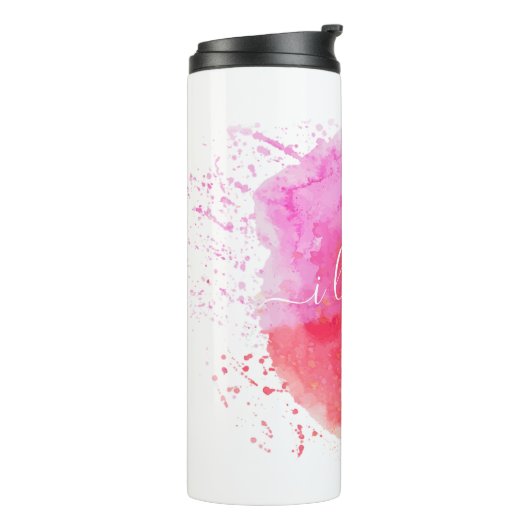 Bouteilles Isothermes Peinture rose moderne (Tourné sur la gauche)