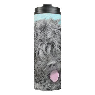 Bouteilles Isothermes Peinture russe Terrier noir - Chien original migno