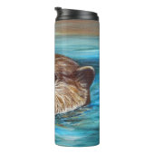 Bouteilles Isothermes Peinture sur la loutre de rivière (Tourné sur la droite)