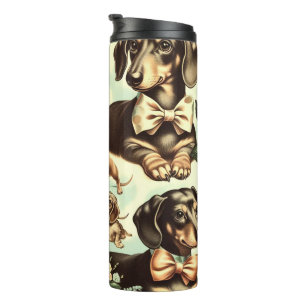 Bouteilles Isothermes Peinture vintage Dachshund transparente