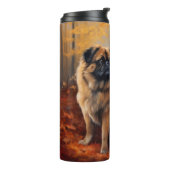 Bouteilles Isothermes Pekingese à l'automne Feuilles automne Inspire (Tourné sur la gauche)
