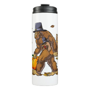 Bouteilles Isothermes Pèlerin de Bigfoot Turquie Citrouille de Thanksgiv