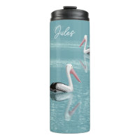 Pelican Couple Paddle Calm Aqua Water ajouter le n
