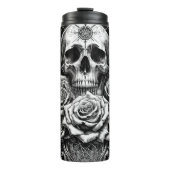 Bouteilles Isothermes Pentacle Skeleton Skeleton & Rose Tarot Art (Devant)