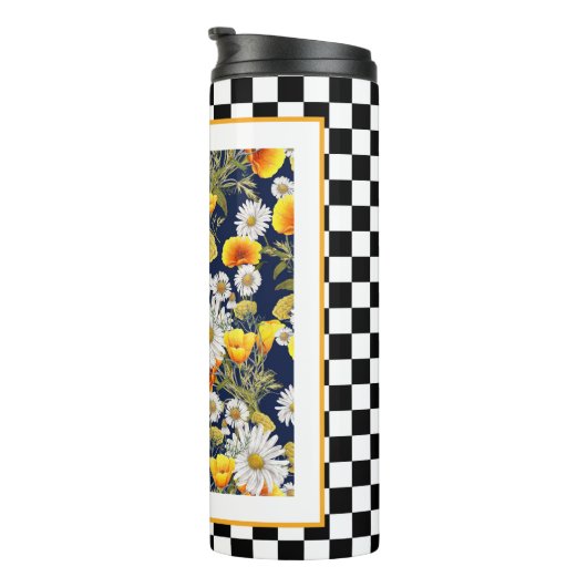 Bouteilles Isothermes Pépites et damier Chamomiles (Tourné sur la droite)