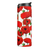 Bouteilles Isothermes Pépites rouges modèle floral (Tourné sur la gauche)