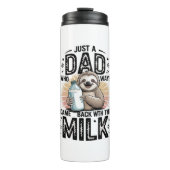 Bouteilles Isothermes père et fils avec le lait paresseux design graphiq (Devant)