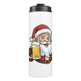 Bouteilles Isothermes Père Noël buvant de la bière Graphique de Noël