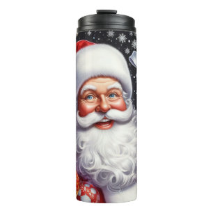 Bouteilles Isothermes Père Noël classique avec présent & ornements