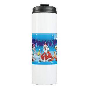 Bouteilles Isothermes père Noël épouvantable