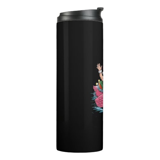 Bouteilles Isothermes Père Noël Flamant rose Floatie Noël En Juillet Été (Tourné sur la gauche)