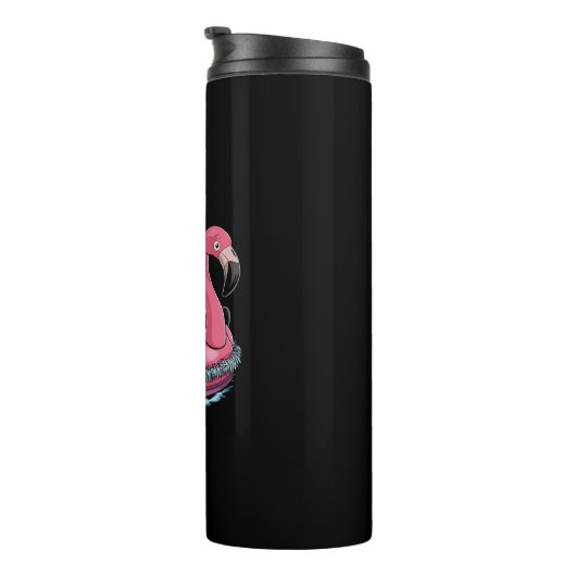 Bouteilles Isothermes Père Noël Flamant rose Floatie Noël En Juillet Été (Tourné sur la droite)