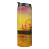 Bouteilles Isothermes Père Noël Monica Jaune et violette Votre nom (Tourné sur la droite)