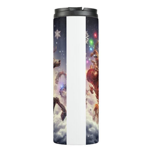 Bouteilles Isothermes Père Noël/Reindeer steampunk Noël/hiver (Dos)