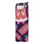 Bouteilles Isothermes Père Noël souriant, Aquarelle Noël sans sourire. (Tourné sur la gauche)