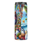 Bouteilles Isothermes Père Noël Tropical Beach Christmas Fun (Dos)