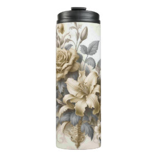 Bouteilles Isothermes Perfection florale Jaune antique