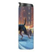 Bouteilles Isothermes Période de fêtes de Noël Doberman (Tourné sur la droite)