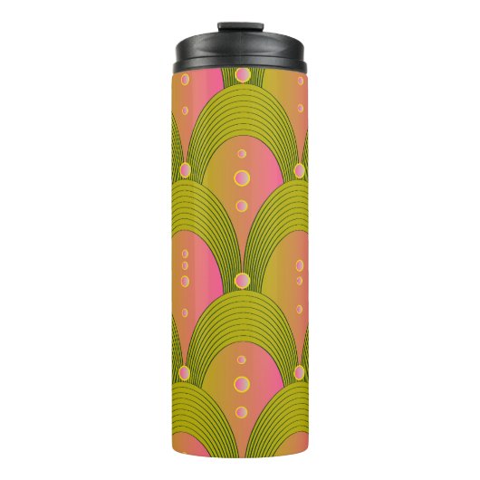Bouteilles Isothermes Perles Arcs Imaginaire vert rose (Devant)