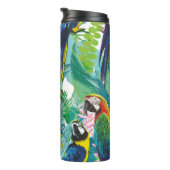 Bouteilles Isothermes perroquets colorés et fleurs exotiques (Tourné sur la droite)