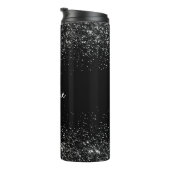 Bouteilles Isothermes Personalized Black Glitter Stainless Steel  (Tourné sur la droite)