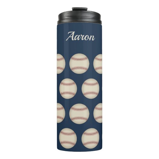 Bouteilles Isothermes Personalized Blue Baseball Thermal Tumbler Gift (Devant)