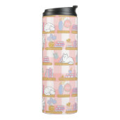 Bouteilles Isothermes Personalized Bookish Girly Pink Cute Cat Name (Tourné sur la gauche)