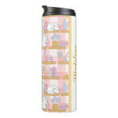 Bouteilles Isothermes Personalized Bookish Girly Pink Cute Cat Name (Tourné sur la droite)