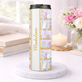 Bouteilles Isothermes Personalized Bookish Girly Purple Cute Cat Name