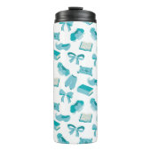 Bouteilles Isothermes Personalized Bookish Girly Teal Cute Bow Name  (Devant)