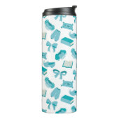 Bouteilles Isothermes Personalized Bookish Girly Teal Cute Bow Name  (Tourné sur la gauche)