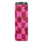 Bouteilles Isothermes Personalized Cherry Gingham Retro Custom Name (Dos)