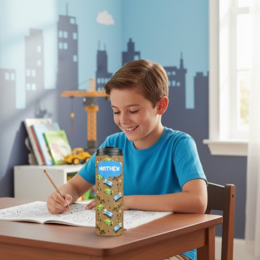 Bouteilles Isothermes Personalized Construction Vehicles & Workers