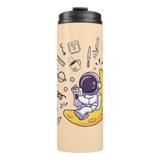 Bouteilles Isothermes Personalized Doodle Space Planets Back to School (Devant)