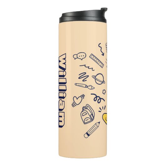 Bouteilles Isothermes Personalized Doodle Space Planets Back to School (Tourné sur la gauche)