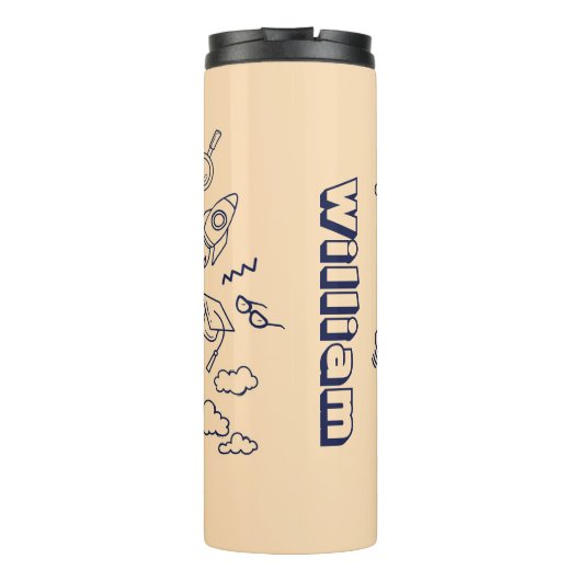 Bouteilles Isothermes Personalized Doodle Space Planets Back to School (Dos)