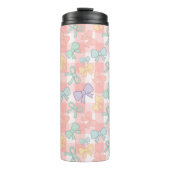 Bouteilles Isothermes Personalized Girl Cute Bow Name Gingham (Devant)