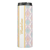 Bouteilles Isothermes Personalized Girl Pink Pastel Blue Cute Bow Name (Dos)