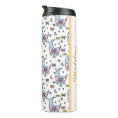 Bouteilles Isothermes Personalized Girly Cute Bow Name Moons White (Tourné sur la droite)