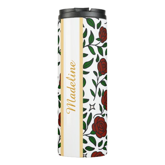 Bouteilles Isothermes Personalized Girly Tumbler Cute Bow Name (Dos)