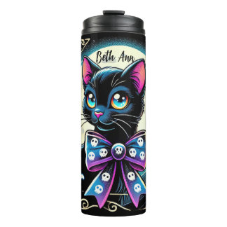 Bouteilles Isothermes Personalized Halloween Black Cat Thermal Tumbler