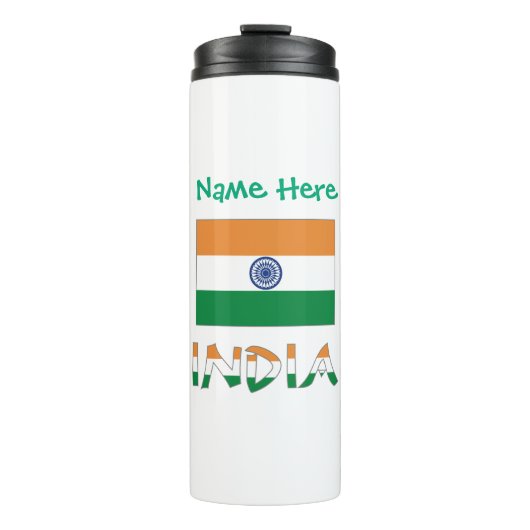 Bouteilles Isothermes Personalized India Flag  (Devant)