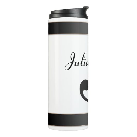 Bouteilles Isothermes Personalized monogram editable J text red flower (Tourné sur la gauche)