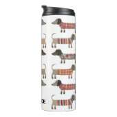 Bouteilles Isothermes Personalized Name Dachshund Wiener Sausage Dog (Tourné sur la droite)
