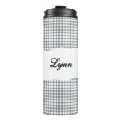 Bouteilles Isothermes Personalized Name Gray Gingham Pattern (Devant)