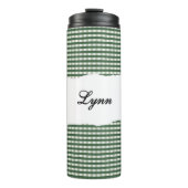 Bouteilles Isothermes Personalized Name Green Gingham Pattern (Devant)