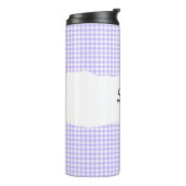 Bouteilles Isothermes Personalized Name Purple Gingham Pattern (Tourné sur la gauche)