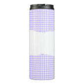 Bouteilles Isothermes Personalized Name Purple Gingham Pattern (Dos)