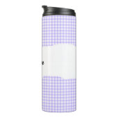 Bouteilles Isothermes Personalized Name Purple Gingham Pattern (Tourné sur la droite)